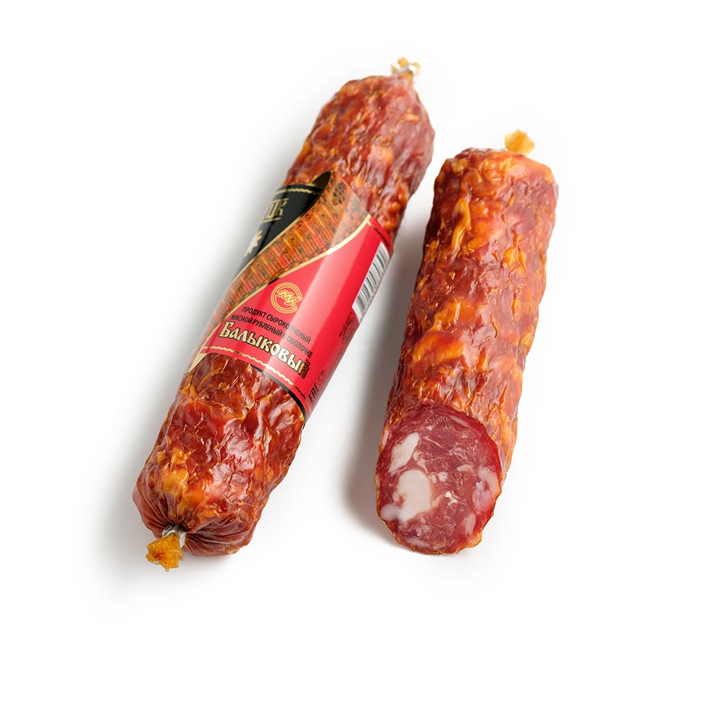 Продукт сырокопченый мясной рубленый в оболочке «Балыковый»