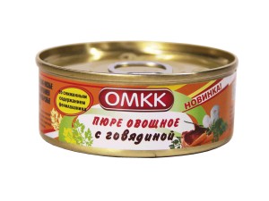 Пюре овощное с говядиной