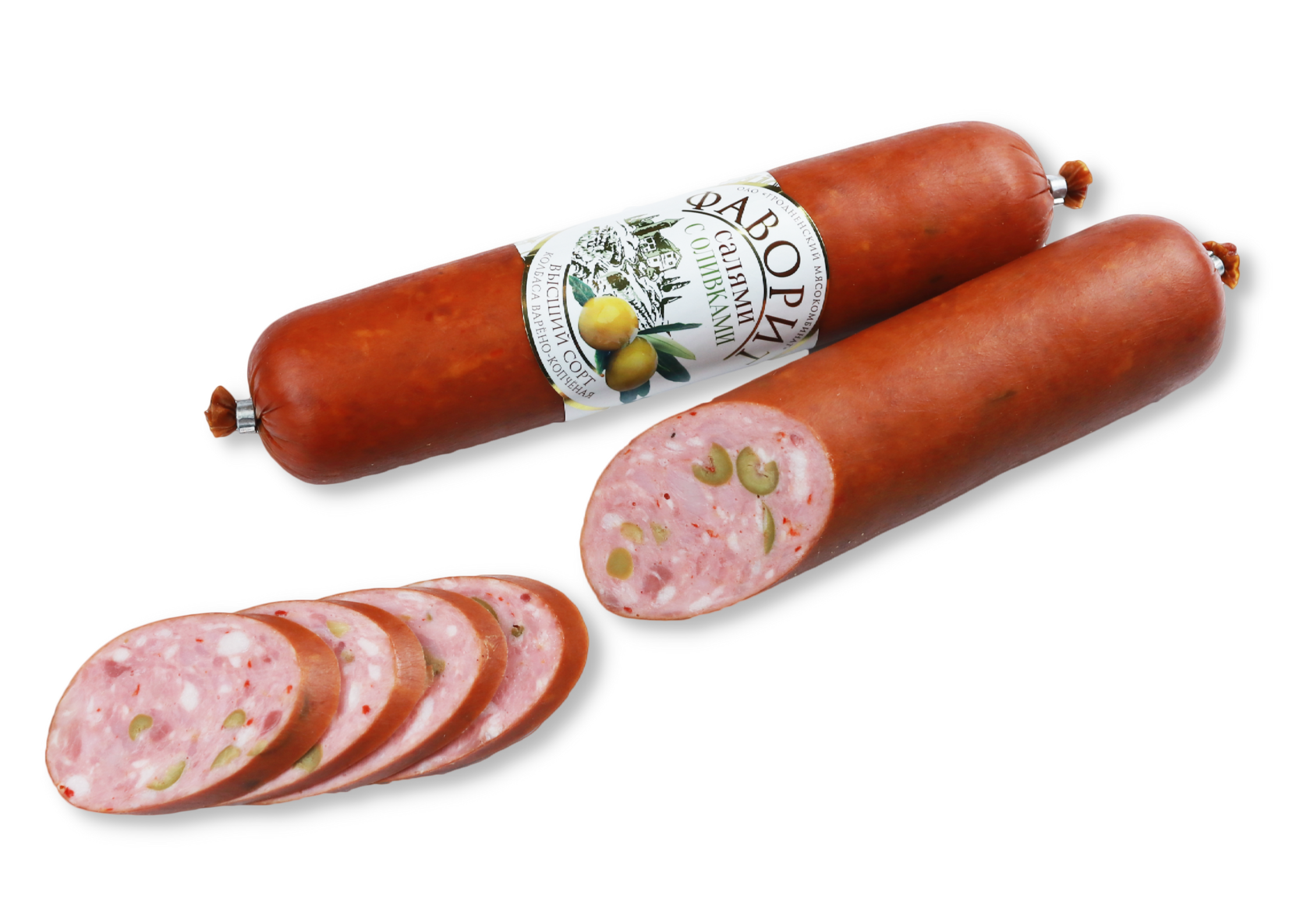 Колбаса салями фаворит с оливками