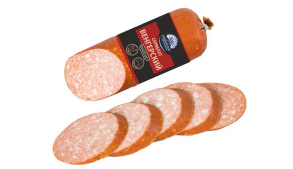 КОЛБАСА ВАРЕНО-КОПЧЕНАЯ “ВЕНГЕРСКИЙ СЕРВЕЛАТ”