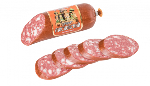 КОЛБАСА ВАРЕНО-КОПЧЕНАЯ “СЕРВЕЛАТ МОСКОВСКИЙ”