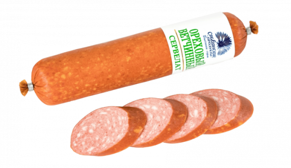 КОЛБАСА “СЕРВЕЛАТ ОРЕХОВЫЙ ВЕТЧИННЫЙ”