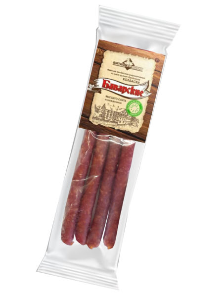 Колбаски сырокопчённые из мяса цыплят-бройлеров "Баварские"