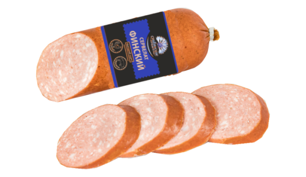 КОЛБАСА ВАРЕНО-КОПЧЕНАЯ “СЕРВЕЛАТ ФИНСКИЙ”