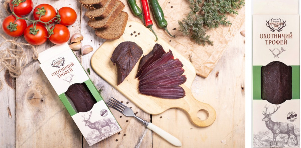 Продукт из мяса оленя сыровяленый цельнокусковой «Охотничий трофей»